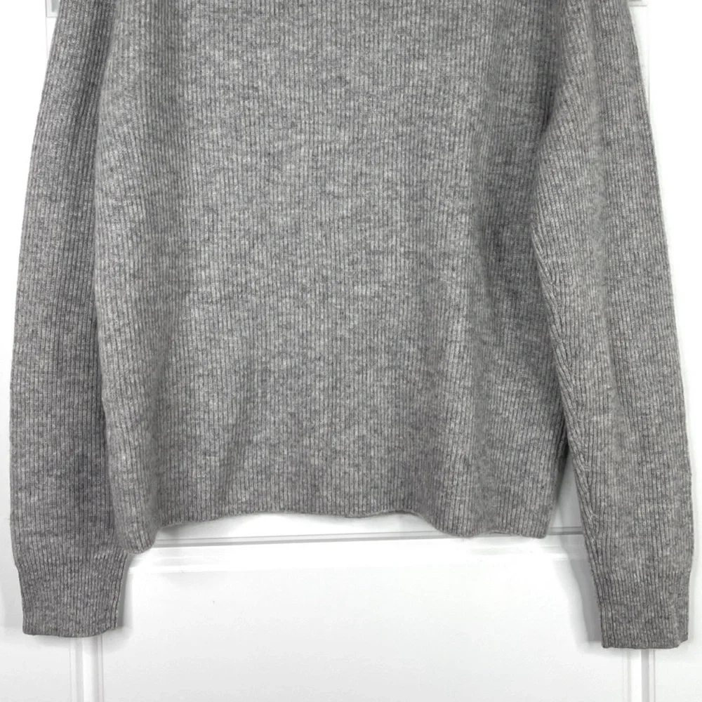 JOHNNY WAS CALME 100% Cashmere Ribbed Pullover Sweater Gray NEW Size XXL